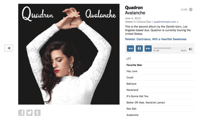 Avalanche by Quadron via NY Times, Press Play